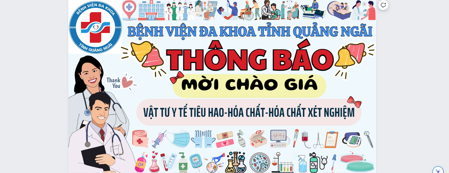V/v mời chào giá vật tư y tế tiêu hao