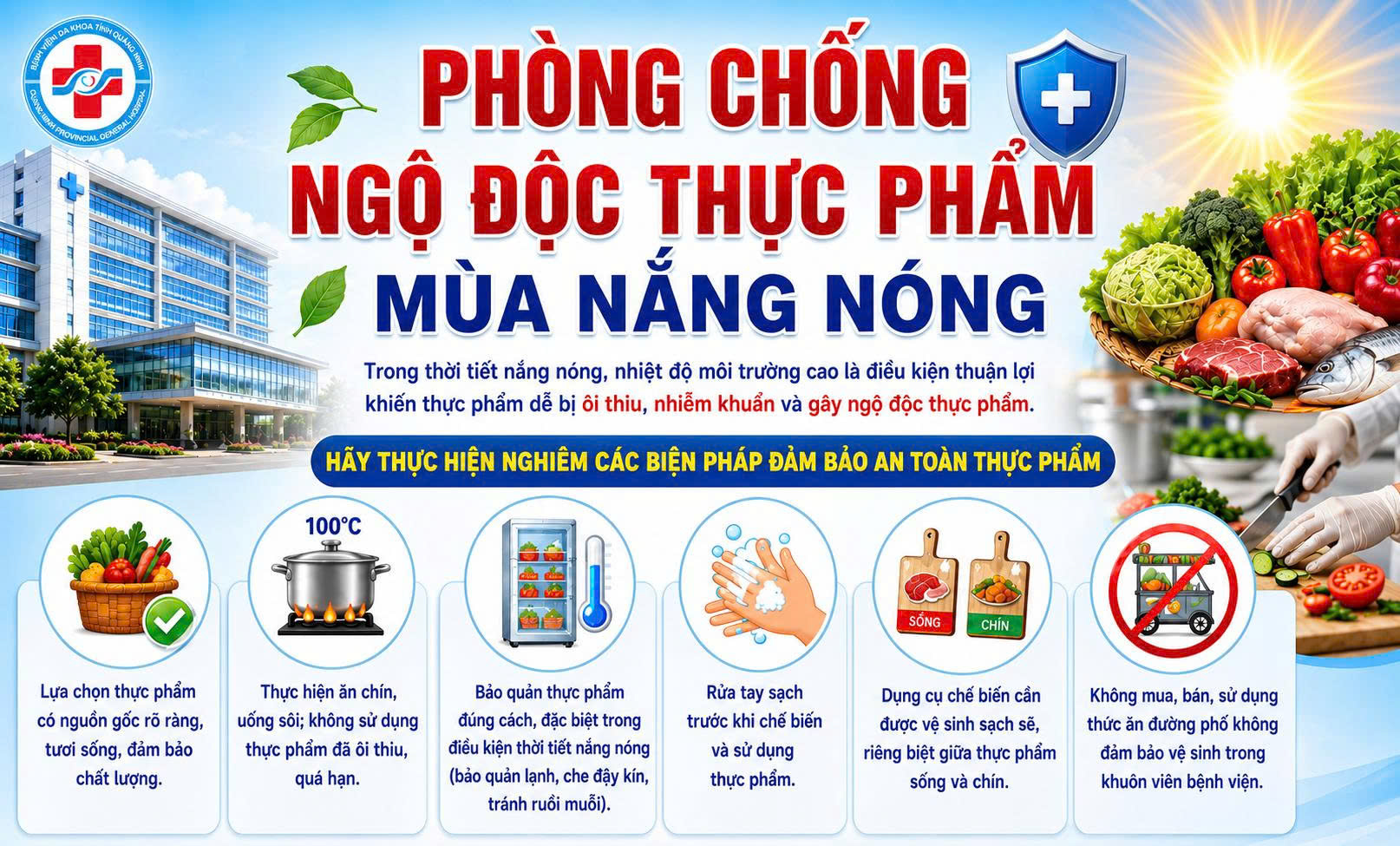 PHÒNG CHỐNG NGỘ ĐỘC THỰC PHẨM MÙA NẮNG NÓNG