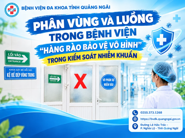 PHÂN VÙNG VÀ LUỒNG TRONG BỆNH VIỆN – “HÀNG RÀO BẢO VỆ VÔ HÌNH” TRONG KIỂM SOÁT NHIỄM KHUẨN